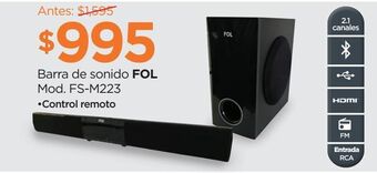 Chedraui Barra de sonido fol oferta