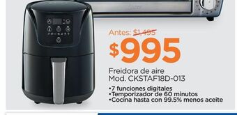 Chedraui Freidora de aire oster oferta