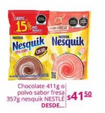 La Comer Chocolate nesquik 411g o fresa 357g oferta