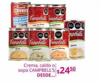 La Comer Cremas, caldo o sopa campbell's oferta
