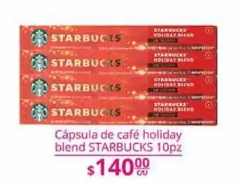 La Comer Cápsulas de café holiday blend starbucks 10pz oferta