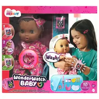 Muñeca little mommy wonderwatch baby overol rosa