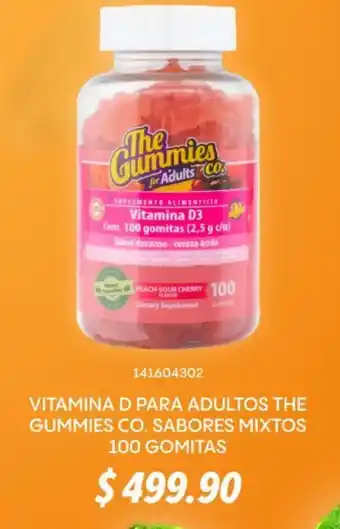 Vitamina d para adultos the gummies co. sabores mixtos 100 gomitas