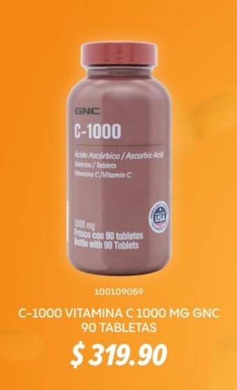 C-1000 vitamina c 1000 mg gnc 90 tabletas