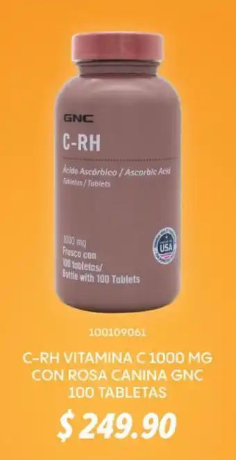 GNC C-rh vitamina c 1000 mg con rosa canina gnc 100 tabletas oferta