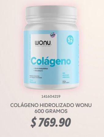 Colágeno hidrolizado wonu 600 gramos
