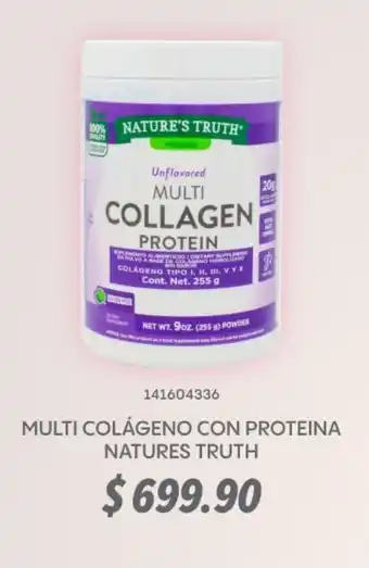 GNC Multi colágeno con proteina natures truth oferta