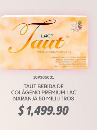 GNC Taut bebida de colágeno premium lac naranja 50 mililitros oferta