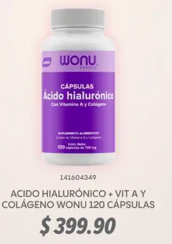 GNC Acido hialurónico + vit a y colágeno wonu 120 cápsulas oferta