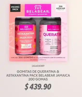 GNC Gomitas de queratina & astaxantina pack belabear jamaica 200 gomas oferta