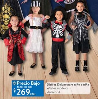 Walmart Disfraz deluxe para niño o niña oferta