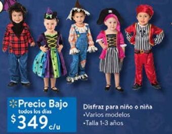 Walmart Disfraz para niño o niña oferta