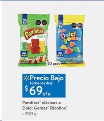 Panditas clásicos o dulci gomas ricolino 300g