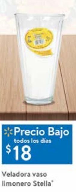 Walmart Veladora vaso limonero stella oferta