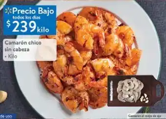 Camarón chico sin cabeza kg