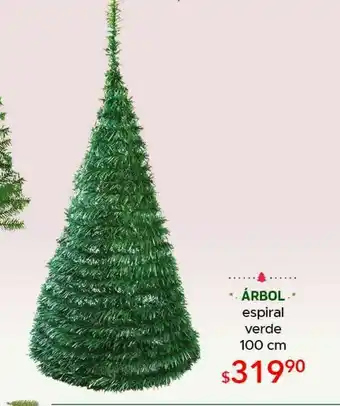 Árbol de navidad espiral verde 100cm