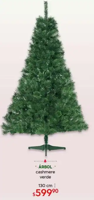 Árbol de navidad cashmere verde 130cm