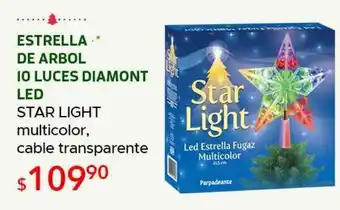 DelSol Estrella de arbol 10 luces diamont led oferta