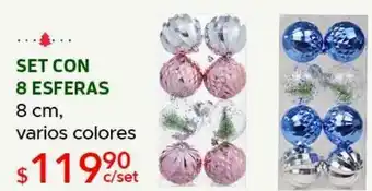 DelSol Set con 8 esferas 8cm oferta