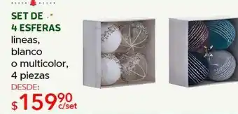 Set de 4 esferas 4 piezas