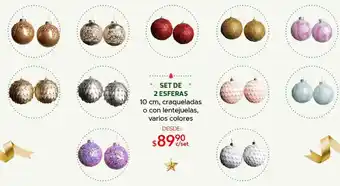 DelSol Set de 2 esferas 10cm oferta