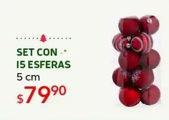 DelSol Set con 15 esferas 5cm oferta