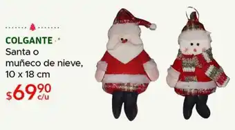 Colgante santa o muñeco de nieve 10x18cm