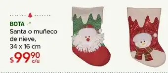 Bota santa o muñeco de nieve