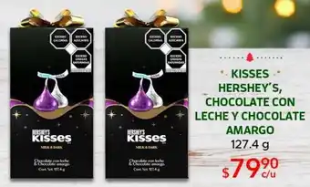 Kisses hershey's, chocolate con leche y chocolate amargo