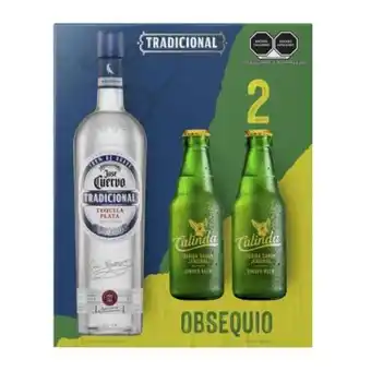 Sam's Club Tequila plata josé cuervo tradicional 950 ml + 2 calindas de 250 ml c/u oferta