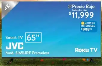 Smart tv jvc roku tv 65"