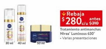 Walmart Tratamiento antimanchas nivea luminous 630 oferta