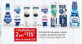 Walmart Enjuague bucal oral b oferta