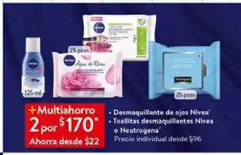 Walmart Desmaquillante de ojos nivea oferta
