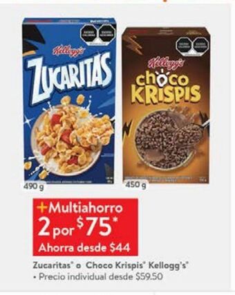 Walmart Zucaritas o choco krispis kellogg`s oferta