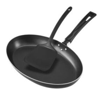 El Bodegón Sartén ovalado para freír pescado + utensilio de 30 cm ekco hecho de aluminio con antiadherente duraflon® oferta