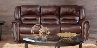 Muebles Dico Sofá de piel reclinable magnus café oferta