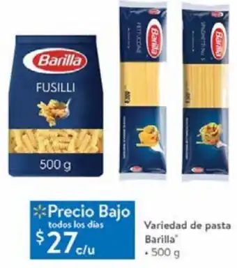 Walmart Barilla Variedad de Pasta 500g oferta