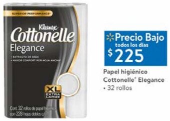 Walmart Papel Higiénico Cottonelle Elegance 32 Rollos oferta