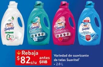 Walmart Variedad de Suavizante de Telas Suavitel 2,8L oferta