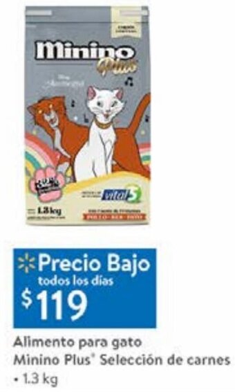 Alimento para Gato Minino Plus Selección de Carnes 1,3kg