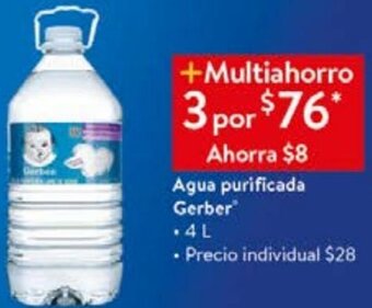Walmart Agua Purificada Gerber 4L oferta