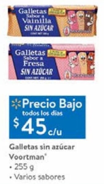 Walmart Galletas Sin Azúcar Voortman 255g oferta