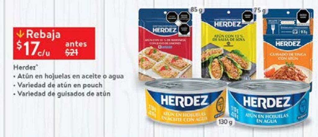 Walmart Atún herdez oferta