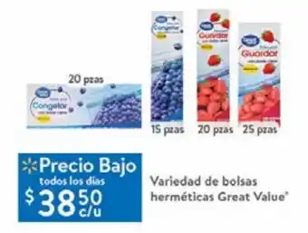 Walmart Bolsas herméticas great value oferta