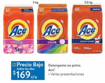 Walmart Detergente en polvo ace oferta