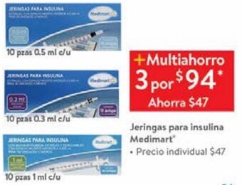 Walmart Jeringas para insulina medimart oferta
