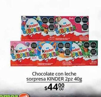 La Comer Chocolate con leche sorpresa kinder 40g oferta