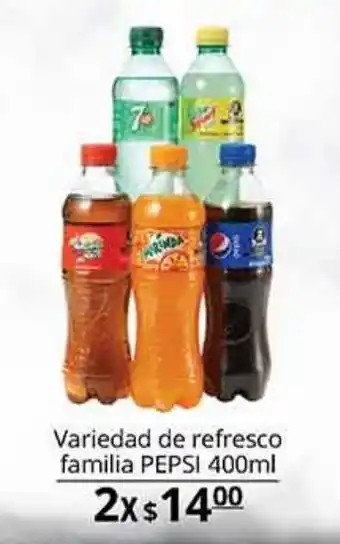 La Comer Variedad de refresco pepsi 400ml oferta