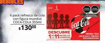 La Comer 6 pack de coca cola con figura mundial 355ml oferta